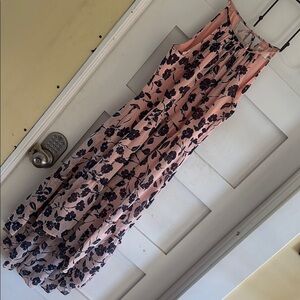 Eliza J Pink and Black Floral Maxi Dress